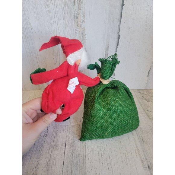 Vintage Annalee Santa Claus gift burlap sack xmas - Picture 6 of 7